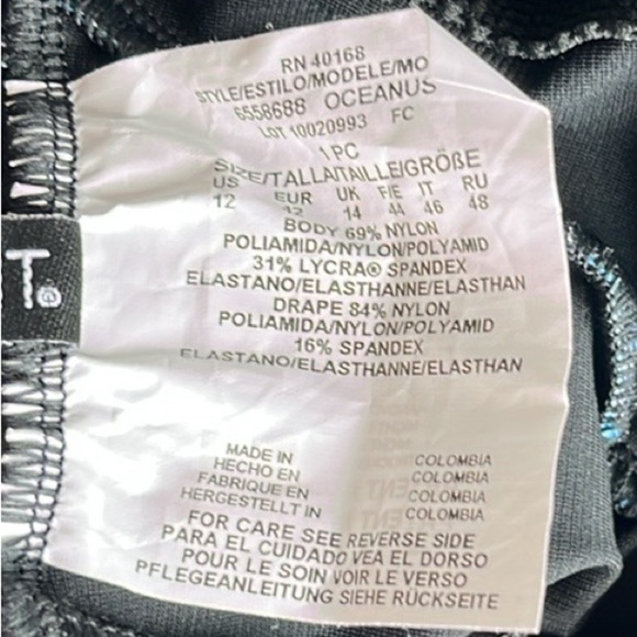 NWOT Miraclesuit Women's Sophisticat Oceanus V-Neck One Piece Swimsuit Size 12 - Picture 11 of 11